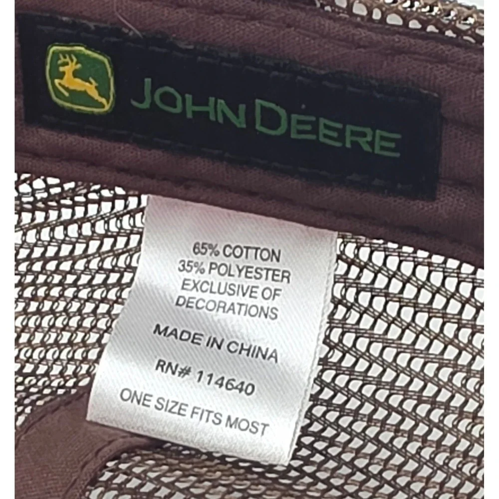 John Deere Pimk Trucker Hat Black Mesh‎ Snapback Cap Cary Francis Group NWT